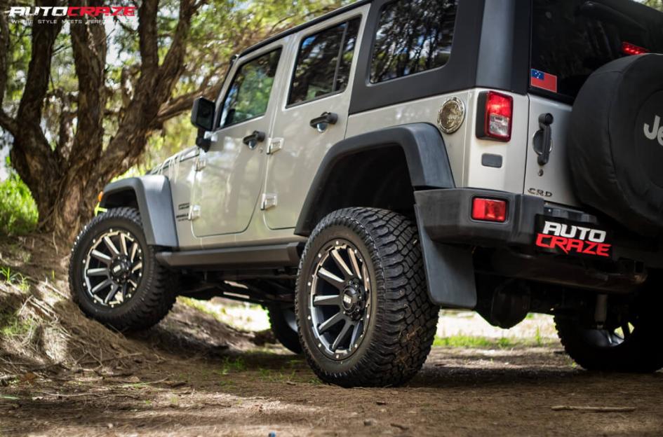 JEEP WRANGLER GD05 MATTE BLACK MILLED ACCENTS